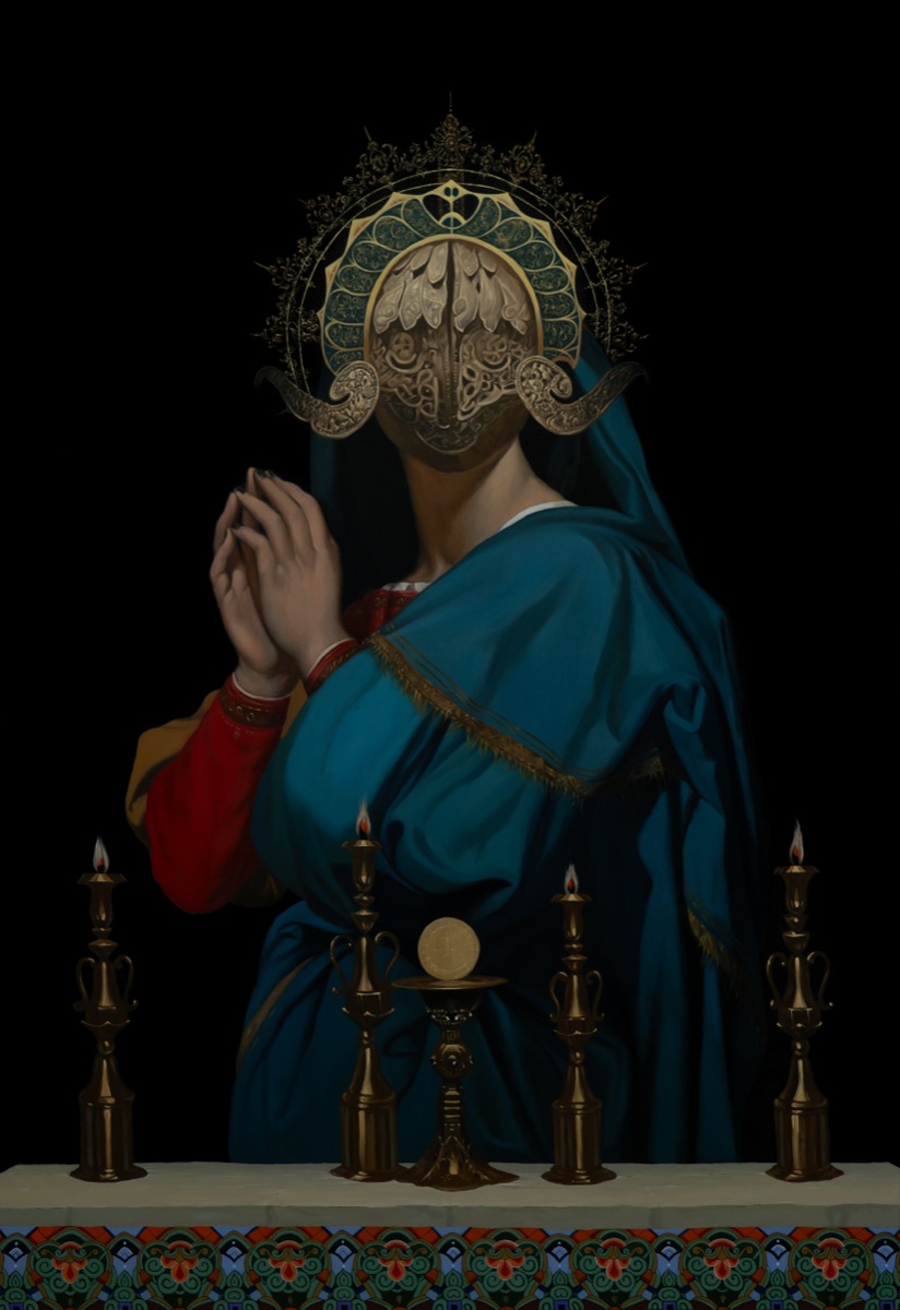Portrait of Desire (after Ingres), 2024, oil on canvas by Seongkeun Park.